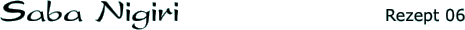 Saba Nigiri   