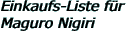 Einkaufs-Liste für   